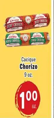 Rio Valley Market Cacique Chorizo offer