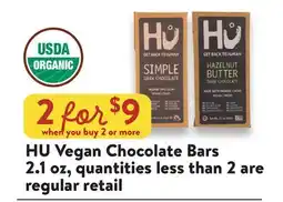 Fresh Thyme HU Vegan Chocolate Bars offer