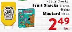Rio Valley Market • Betty Crocker Fruit Snacks 8-10 ct. • Heinz Mustard 20 oz offer