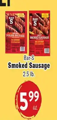 Rio Valley Market Bar-S Smoked Sausage offer