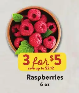 Fresh Thyme Raspberries offer