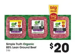 Food 4 Less Simple Truth Organic 85% Lean Ground Beef offer