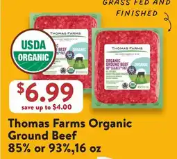 Fresh Thyme Thomas Farms Organic Ground Beef offer