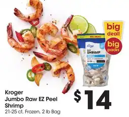 Food 4 Less Kroger Jumbo Raw EZ Peel Shrimp offer