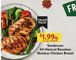 Fresh Thyme Sanderson All-Natural Boneless Skinless Chicken Breast offer