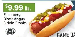 Heinen's Eisenberg Black Angus Sirloin Franks offer