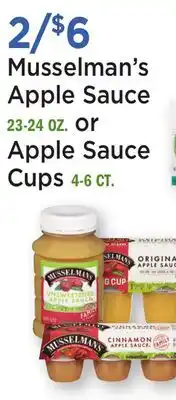 Heinen's Musselman's Apple Sauce or Apple Sauce Cups offer