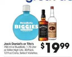 Food 4 Less Jack Daniel's or Tito's offer