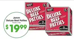 Food 4 Less Jemm Deluxe Beef Patties offer