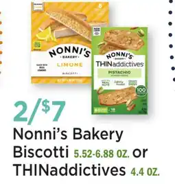 Heinen's Nonni's Bakery Biscotti or THINaddictives offer