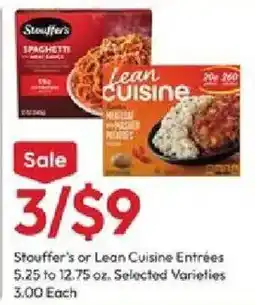 Stater Bros Stouffer's or Lean Cuisine Entrées offer