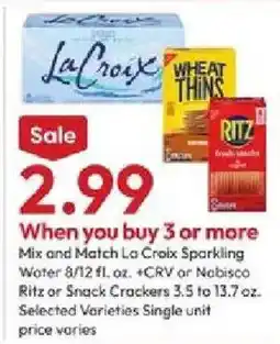 Stater Bros La Croix Sparkling Water offer