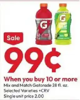 Stater Bros Gatorade offer