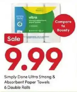Stater Bros Simply Done Ultra Strong & Absorbent Paper Towels offer