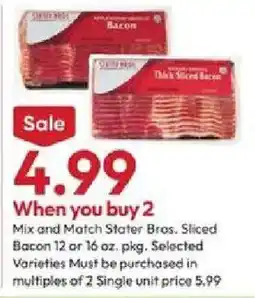 Stater Bros Stater Bros. Sliced Bacon offer