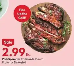 Stater Bros Pork Spareribs offer