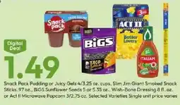 Stater Bros Snack Pack Pudding or Juicy Gels offer