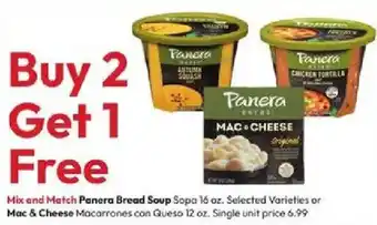 Panera Bread Soup or Mac & Cheese