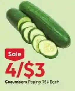 Stater Bros Cucumbers Pepino offer