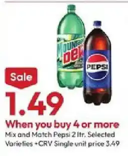 Stater Bros Pepsi 2 ltr. Selected Varieties offer