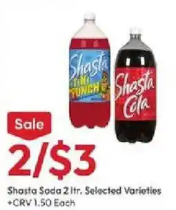 Stater Bros Shasta Soda offer