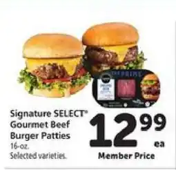 Safeway Signature SELECT Gourmet Beef Burger Patties offer