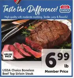 Safeway USDA Choice Boneless Beef Top Sirloin Steak offer