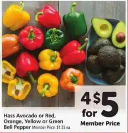Safeway Hass Avocado or Bell Pepper offer
