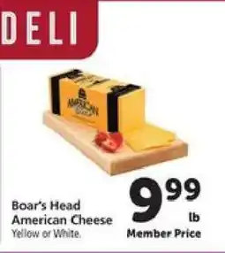 Safeway Boar's Head American Cheese offer