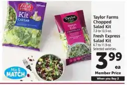 Safeway Taylor Farms Chopped Salad Kit & Fresh Express Salad Kit offer