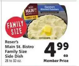 Safeway Reser's Main St. Bistro Family Size Side Dish offer