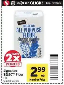 Safeway Signature Select Flour offer