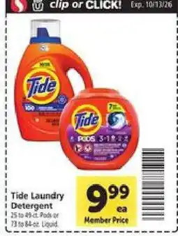 Safeway Tide Laundry Detergent offer