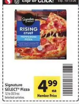 Safeway Signature SELECT Pizza offer