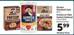 Safeway Quaker Standard Oats offer