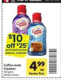 Safeway Coffee mate Creamer offer