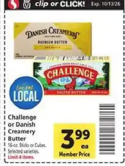 Safeway Challenge or Danish Creamery Butter offer