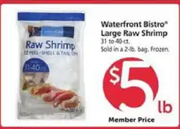 Safeway Waterfront Bistro Large Raw Shrimp offer