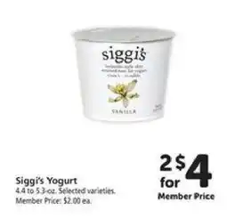 Safeway Siggi's Yogurt offer