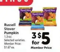 Safeway Russell Stover Pumpkin offer