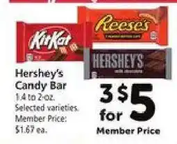 Safeway Hershey's Candy Bar offer