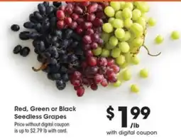 Pick'n Save Red, Green or Black Seedless Grapes offer