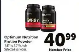 Safeway Optimum Nutrition Protein Powder offer
