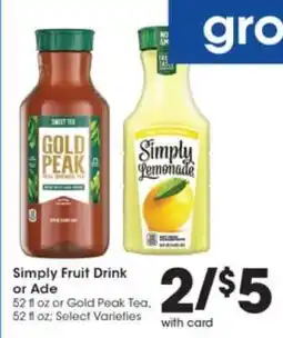Pick'n Save Simply Fruit Drink or Ade offer