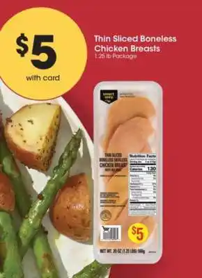Thin Sliced Boneless Chicken Breasts