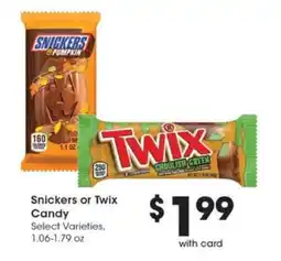 Pick'n Save Snickers or Twix Candy offer