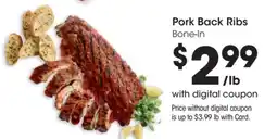 Kroger Pork Back Ribs offer