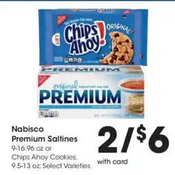 Kroger Nabisco Premium Saltines or Chips Ahoy Cookies offer