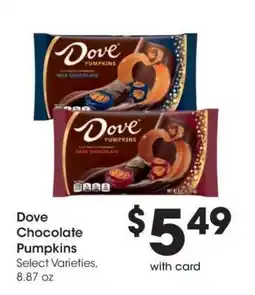 Kroger Dove Chocolate Pumpkins offer
