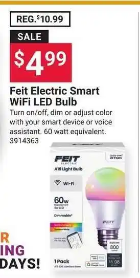 Feit Electric Smart WiFi LED Bulb